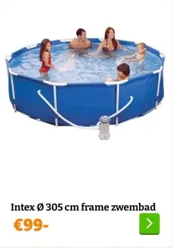 Aanbieding: Intex Ø 305 cm frame zwembad