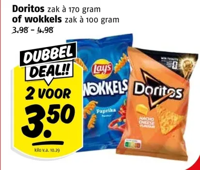 Aanbieding: Doritos of wokkels
