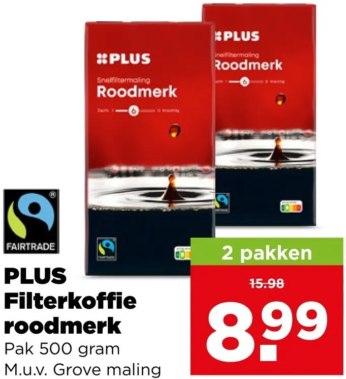 Aanbieding: PLUS Filterkoffie roodmerk