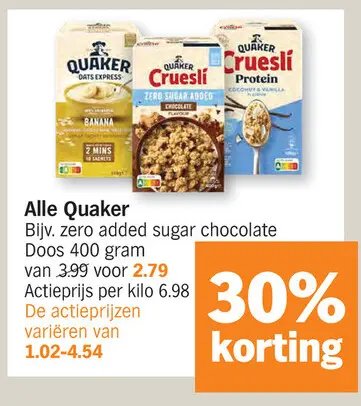 Promotie: Alle Quaker