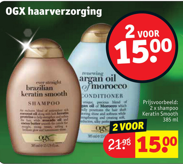 Aanbieding: OGX haarverzorging shampoo Keratin Smooth