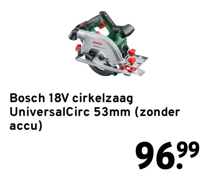 Aanbieding: 18V cirkelzaag UniversalCirc 53mm (zonder accu)