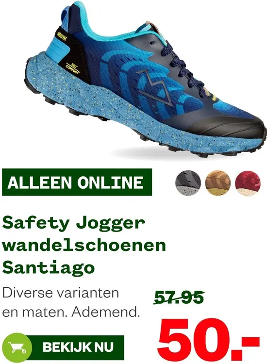 Aanbieding: Safety Jogger Wandelschoenen Santiago