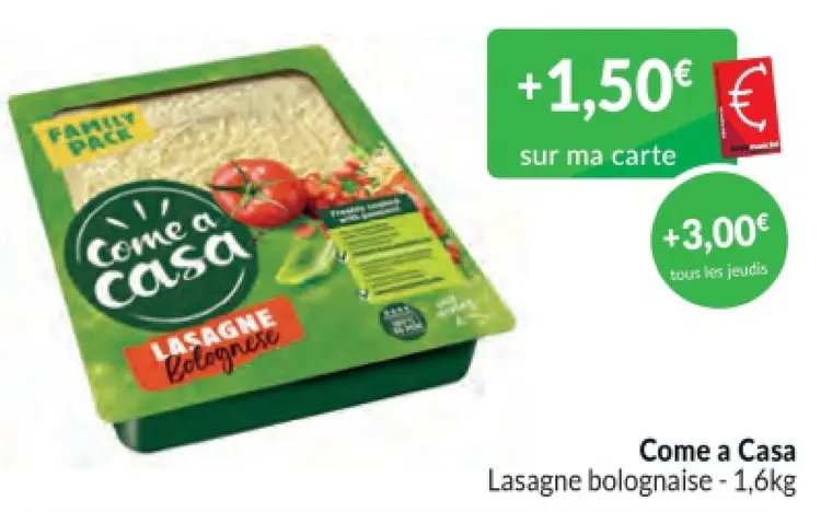 Offre: Lasagne bolognaise
