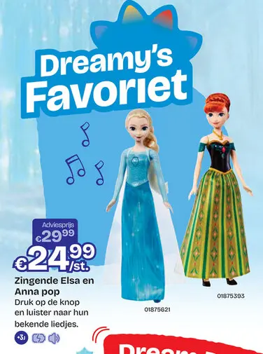 Aanbieding: Zingende Elsa en Anna pop