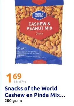 Aanbieding: Snacks of the World Cashew en Pinda Mix