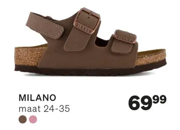 Aanbieding: Birkenstock Milano Sandalen bruin Synthetisch