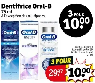 Offre: Dentifrice Oral-B