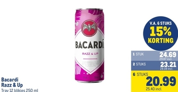 Aanbieding: Bacardi Razz & Up