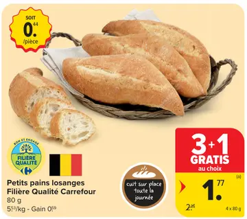 Offre: Petits pains losanges Filière Qualité Carrefo