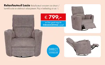 Aanbieding: Lazio relaxfauteuil