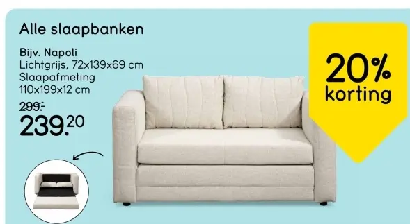 Aanbieding: Napoli Slaapbank