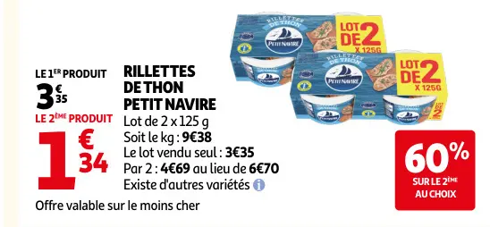 Offre: Rillettes de thon