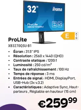 Offre: ProLite XB3270QSU-B1