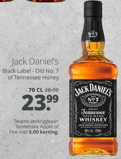 Aanbieding: Old No. 7 Tennessee Sour Mash Whiskey