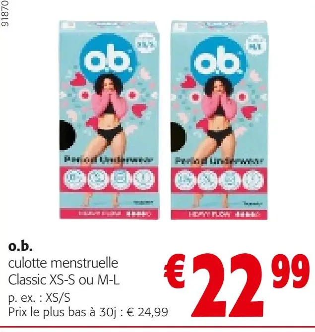 Offre: culotte menstruelle Classic XS-S ou M-L