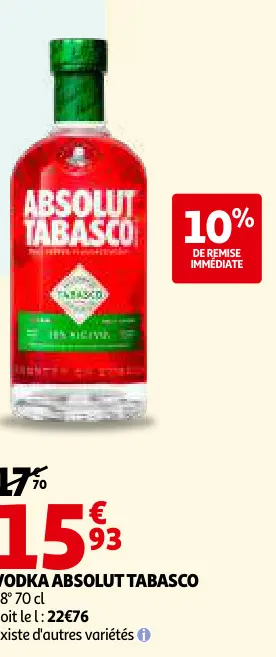 Offre: Vodka Tabasco