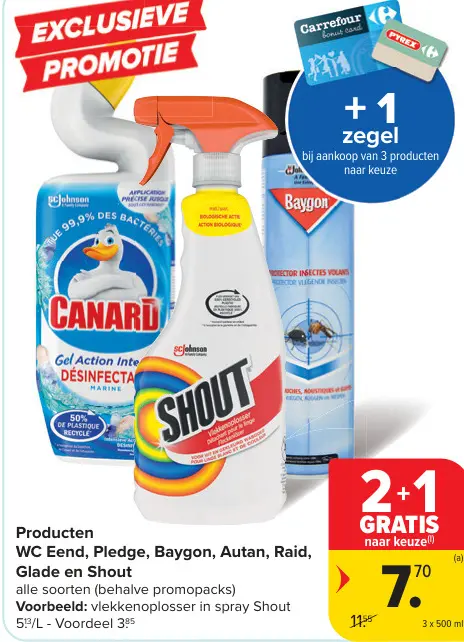 Promotie: WC Eend, Pledge, Baygon, Autan, Raid, Glade e