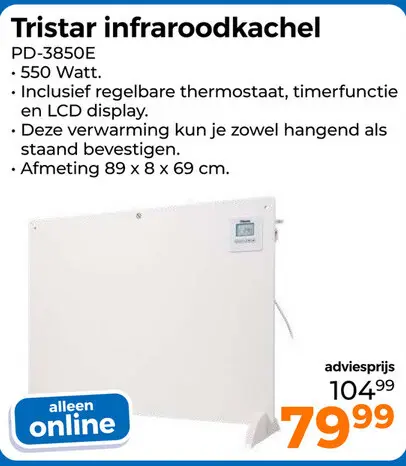 Aanbieding: Tristar infraroodkachel