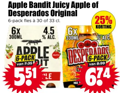 Aanbieding: Apple Bandit Juicy Apple of Desperados Original