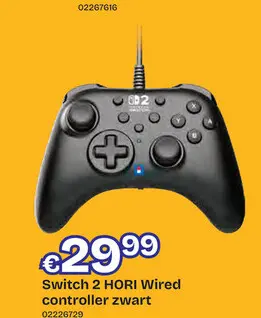 Aanbieding: Switch 2 HORI Wired Controller Zwart
