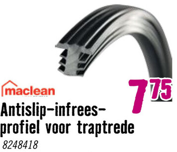 Aanbieding: MACLEAN Antislip infreesprofiel voor traptrede zwart, 2 x 1,3 mtr