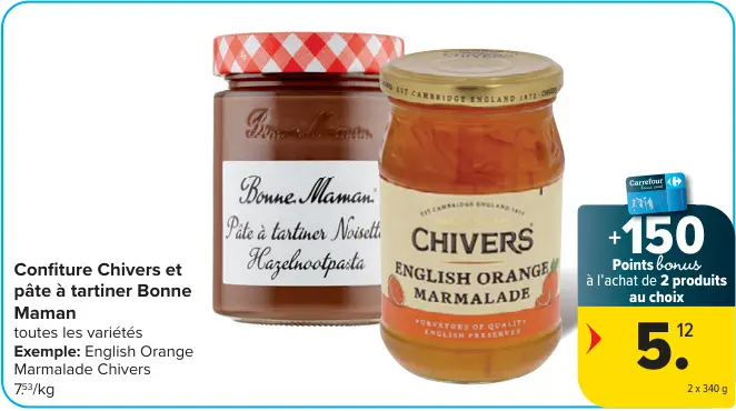 Offre: Confiture et pâte à tartiner