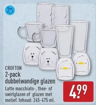 Aanbieding: 2-pack dubbelwandige glazen