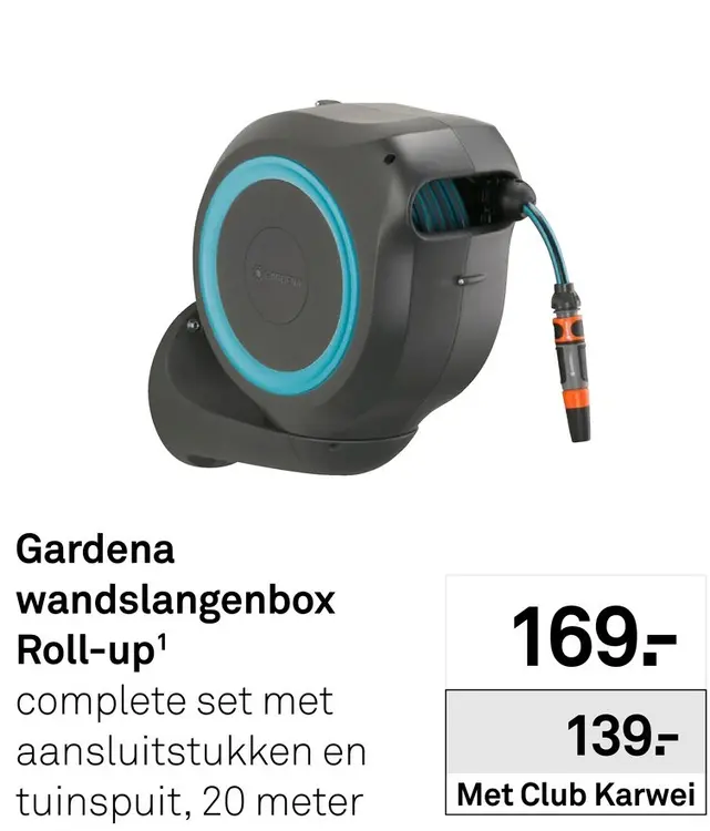 Aanbieding: Wandslangenbox Roll-up 20 meter