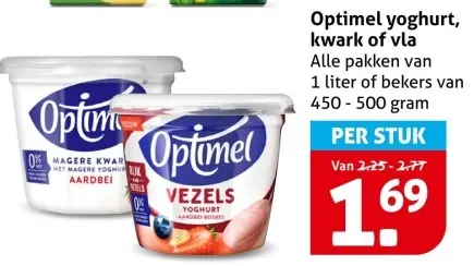 Aanbieding: Optimel yoghurt, kwark of vla