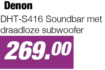 Aanbieding: DHT-S416 Soundbar met draadloze subwoofer