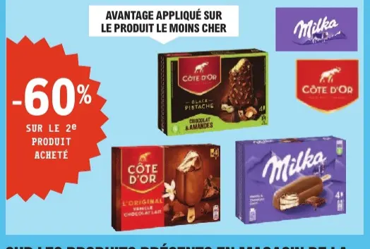 Offre: Côte d'Or and Milka Ice Cream