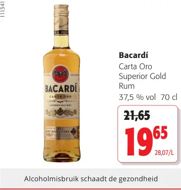 Promotie: Carta Oro Superior Gold Rum