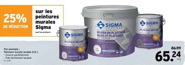 Offre: Peinture murale lavable