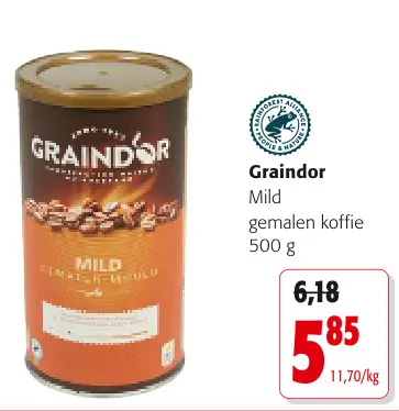 Promotie: Graindor Mild gemalen koffie