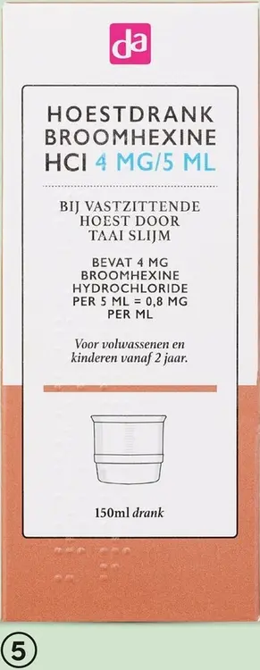Aanbieding: Hoestdrank broomhexine 4 mg/5 ml