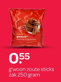 Aanbieding: g'woon zoute sticks