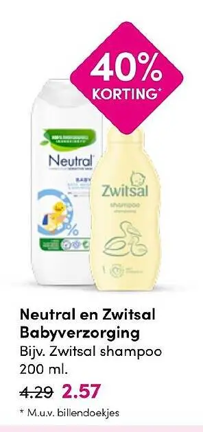 Aanbieding: Neutral en Zwitsal Babyverzorging