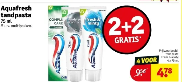 Aanbieding: Aquafresh tandpasta