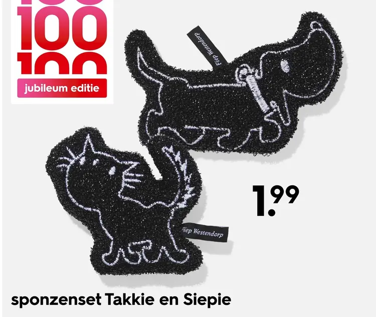 Aanbieding: sponzenset Takkie en Siepie