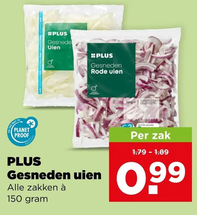 Aanbieding: Gesneden uien