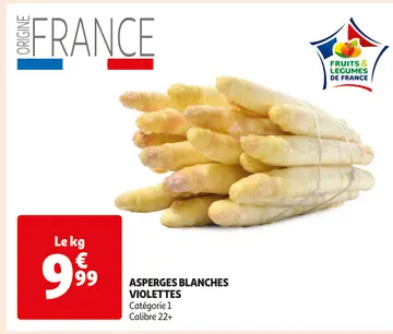 Offre: ASPERGES BLANCHES VIOLETTES
