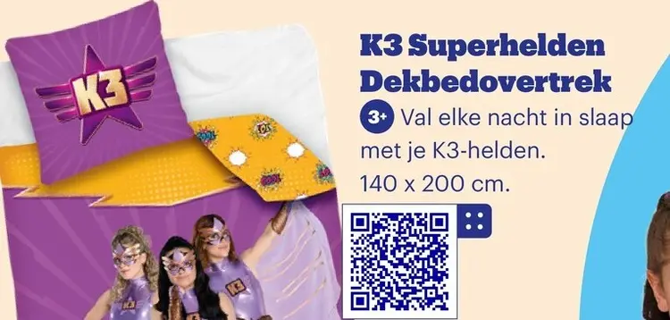 Promotie: K3 Superhelden Dekbedovertrek