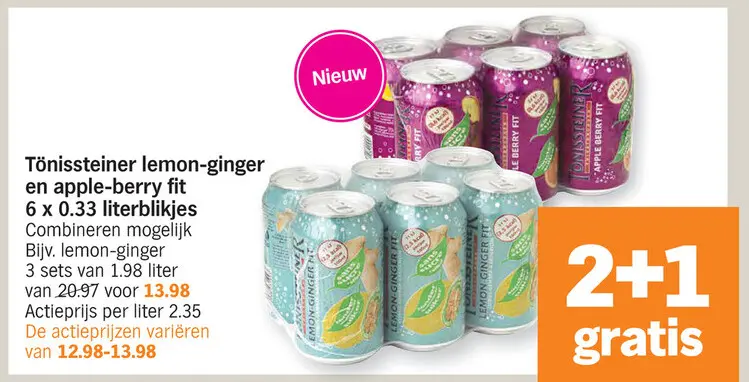 Promotie: lemon-ginger en apple-berry fit