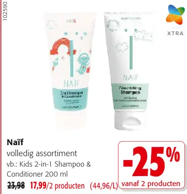 Promotie: Naïf volledig assortiment