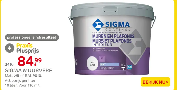 Aanbieding: Sigma muurverf