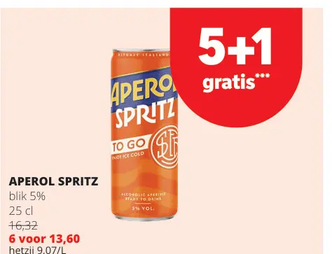 Promotie: Aperol Spritz blik