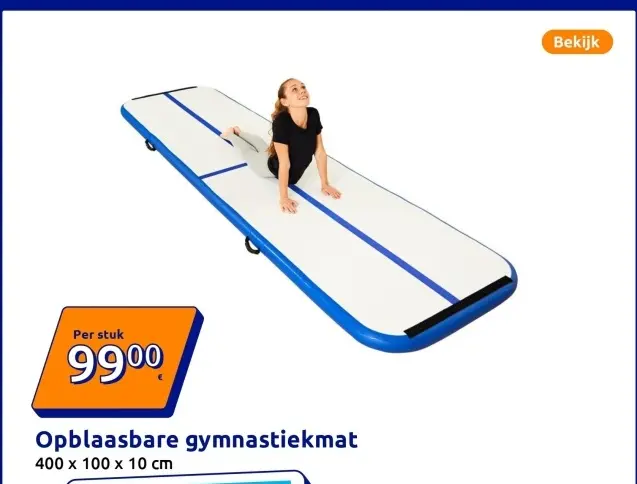 Promotie: Opblaasbare gymnastiekmat