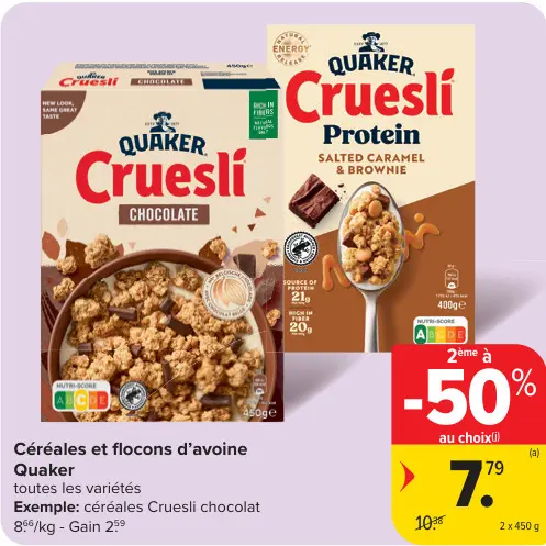 Offre: Céréales et flocons d'avoine