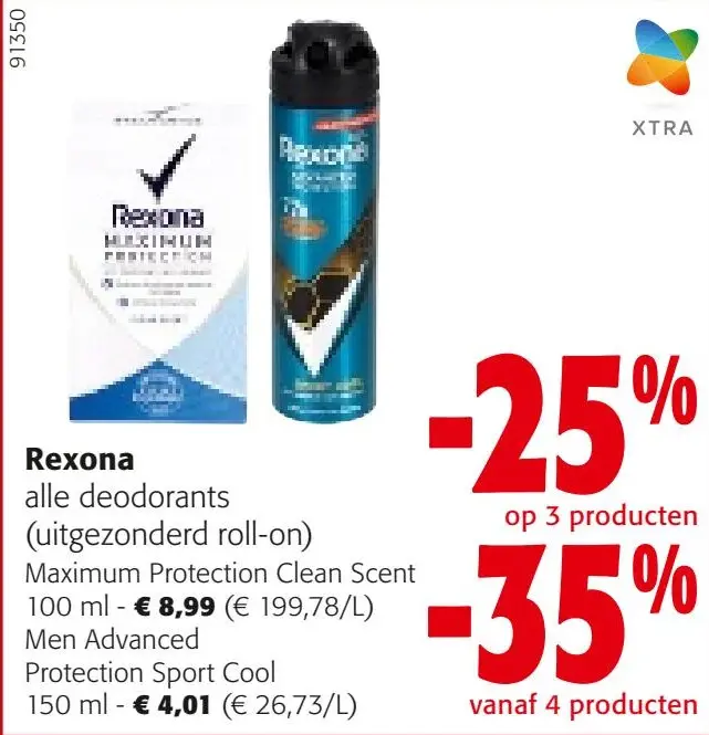 Aanbieding: Rexona alle deodorants (uitgezonderd roll-on)